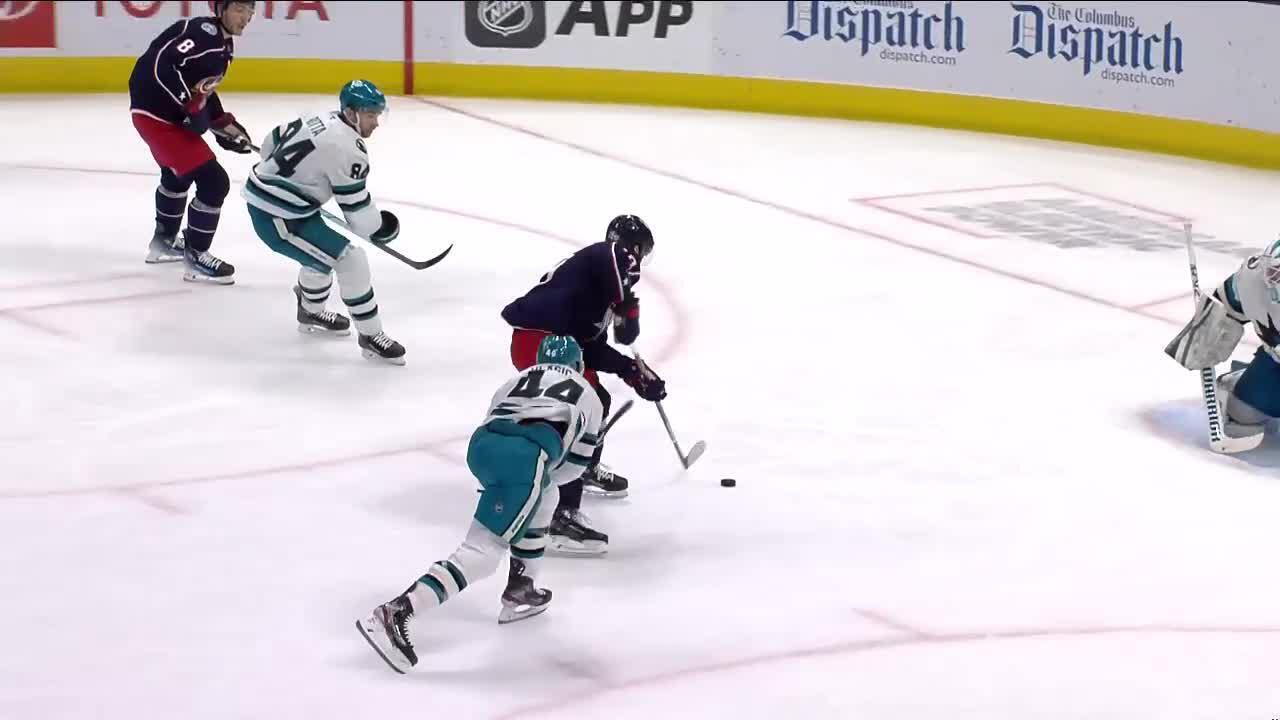 Blue Jackets defeat Sharks Blue Jackets defeat Sharks