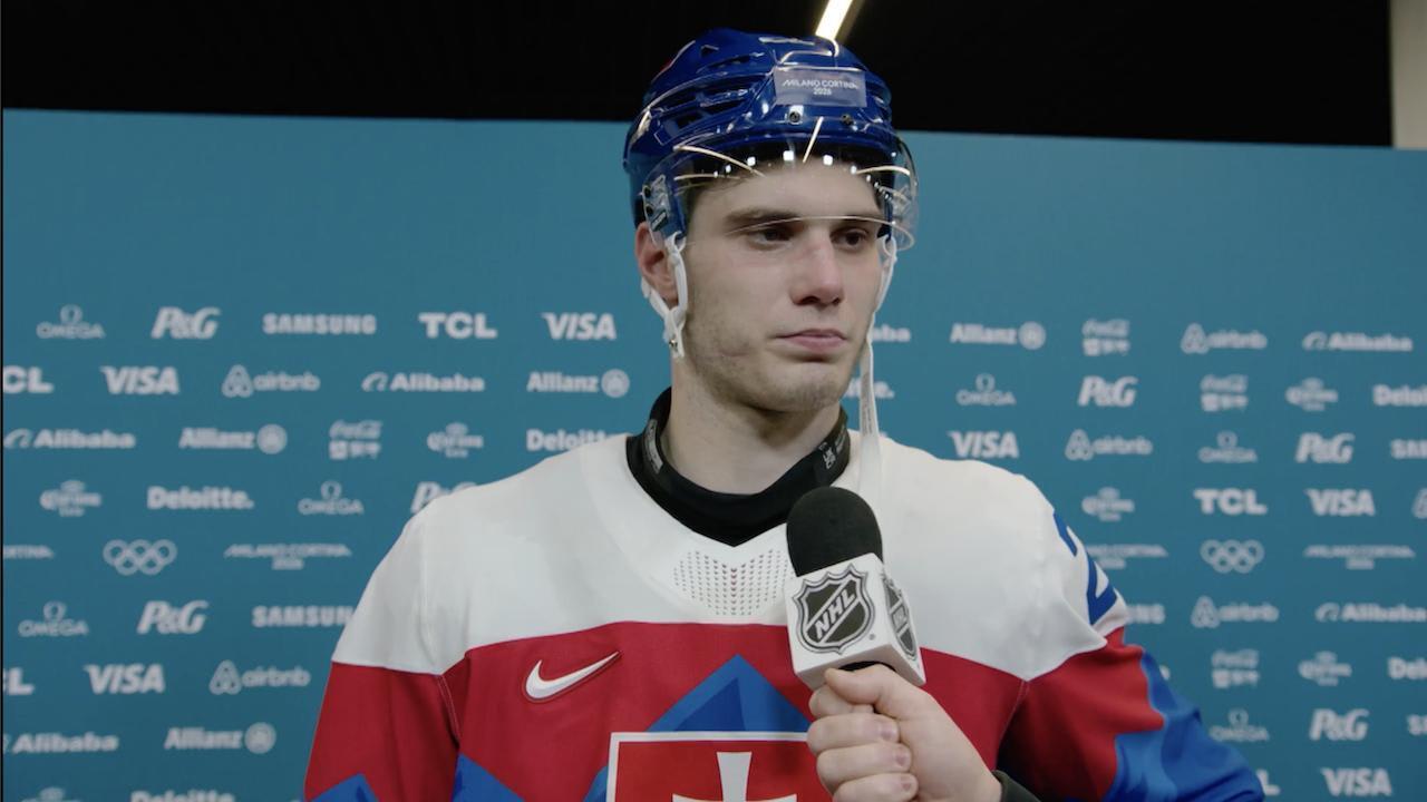 Juraj Slafkovský post-game interview (vs Team Finland)