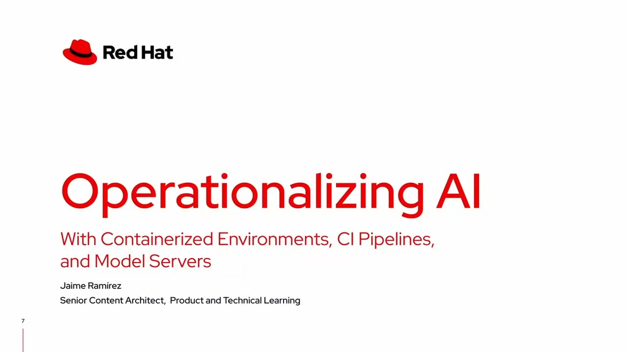 Operationalizing AI with containerized environments, CI pipelines, and model servers