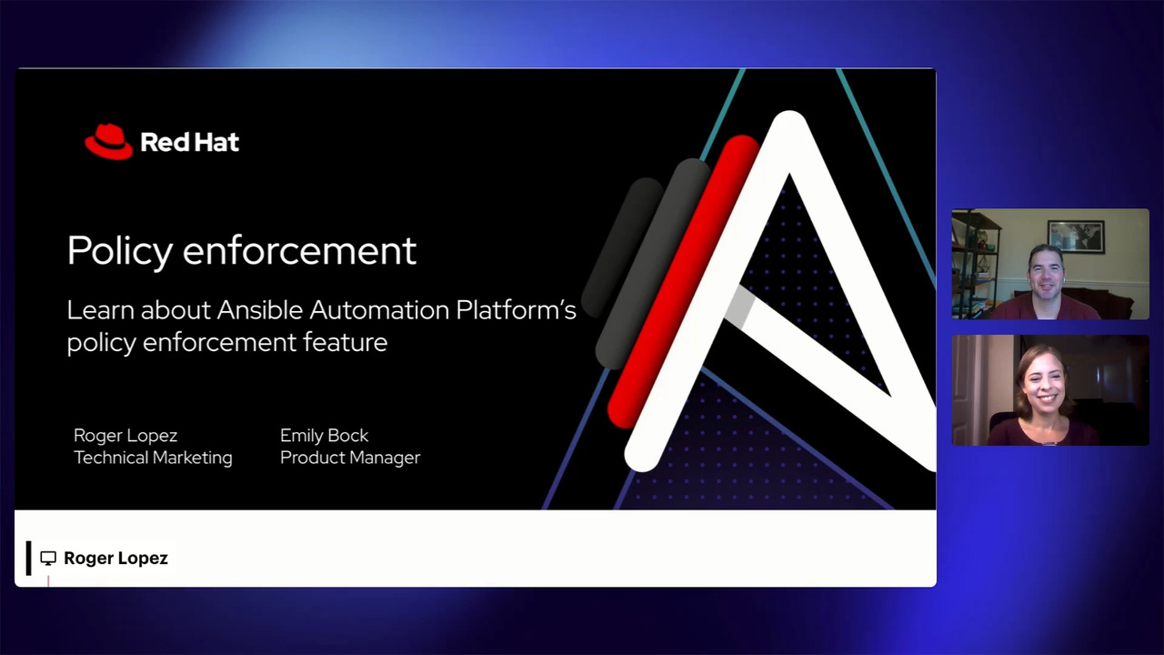 Ansible Automation Platform's policy enforcement capability