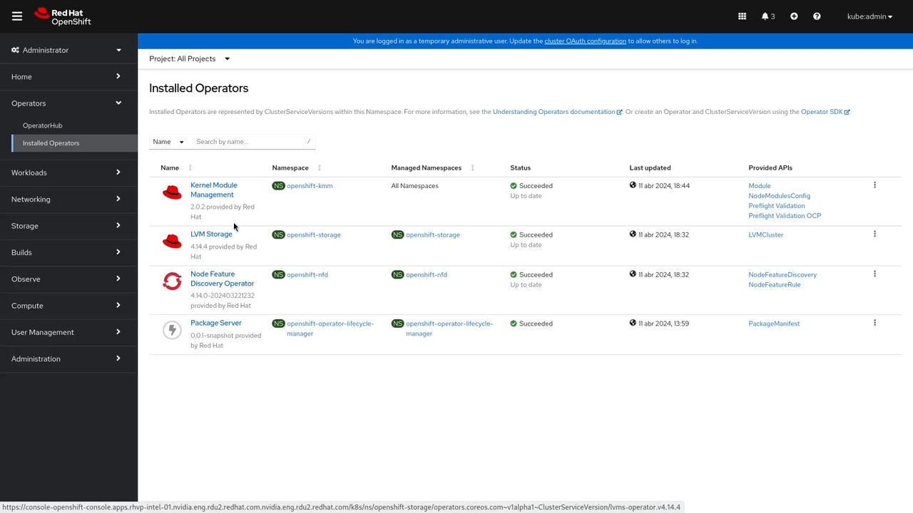 Enable GPU acceleration with the Kernel Module Management Operator